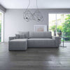 Cordario Designer Schlafsofa mit Stauraumfunktion, bequeme Eckcouch aus Cordstoff