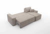 Cordario Designer Schlafsofa mit Stauraumfunktion, bequeme Eckcouch aus Cordstoff