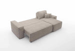 Lade das Bild in den Galerie-Viewer, Cordario Designer Schlafsofa mit Stauraumfunktion, bequeme Eckcouch aus Cordstoff
