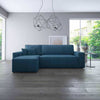 Cordario Designer Schlafsofa mit Stauraumfunktion, bequeme Eckcouch aus Cordstoff