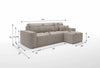 Cordario Designer Schlafsofa mit Stauraumfunktion, bequeme Eckcouch aus Cordstoff