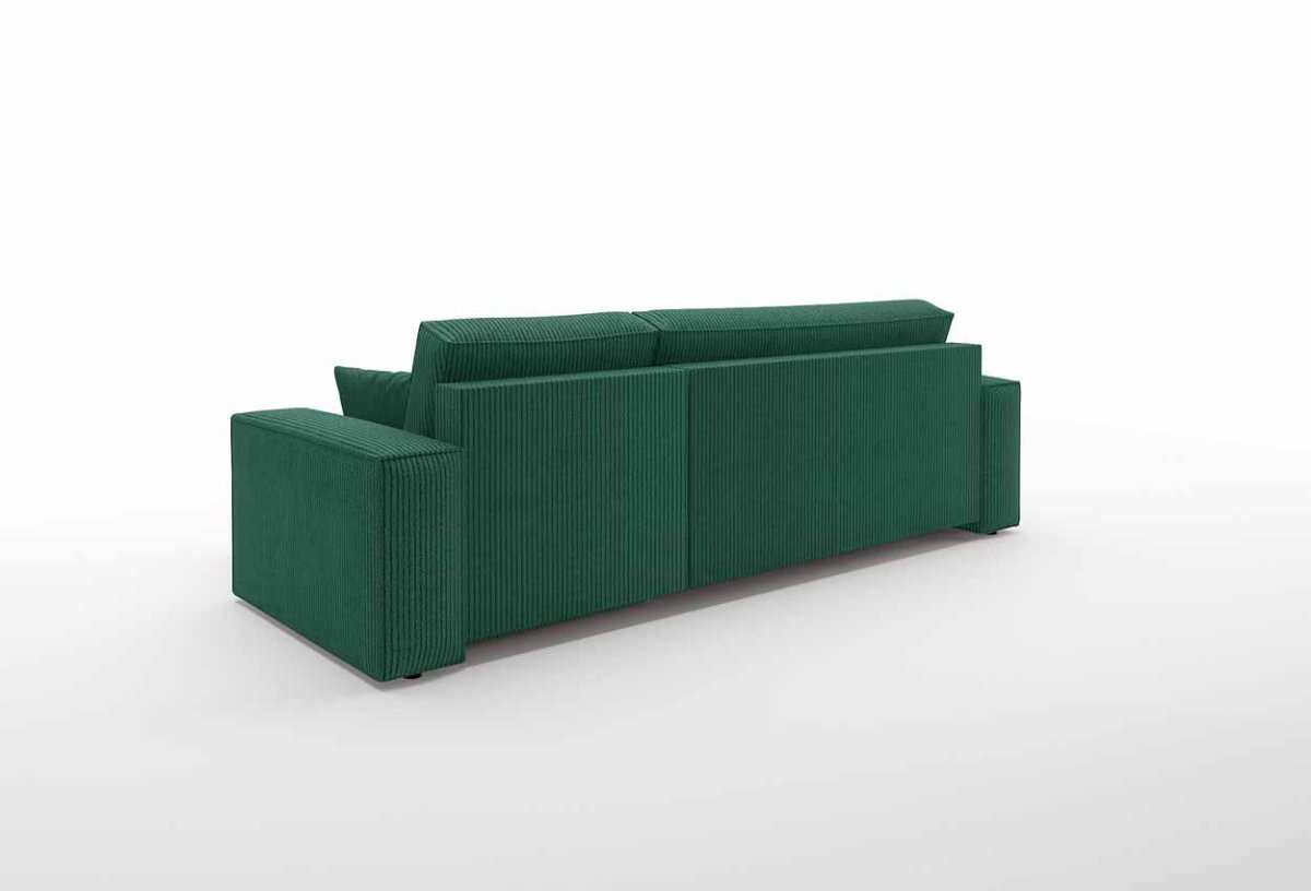 Cordario Designer Schlafsofa mit Stauraumfunktion, bequeme Eckcouch aus Cordstoff