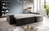Designer Ecksofa Denver Samt mit Schlaffunktion – Verwandlungsfähige L-Form Couch