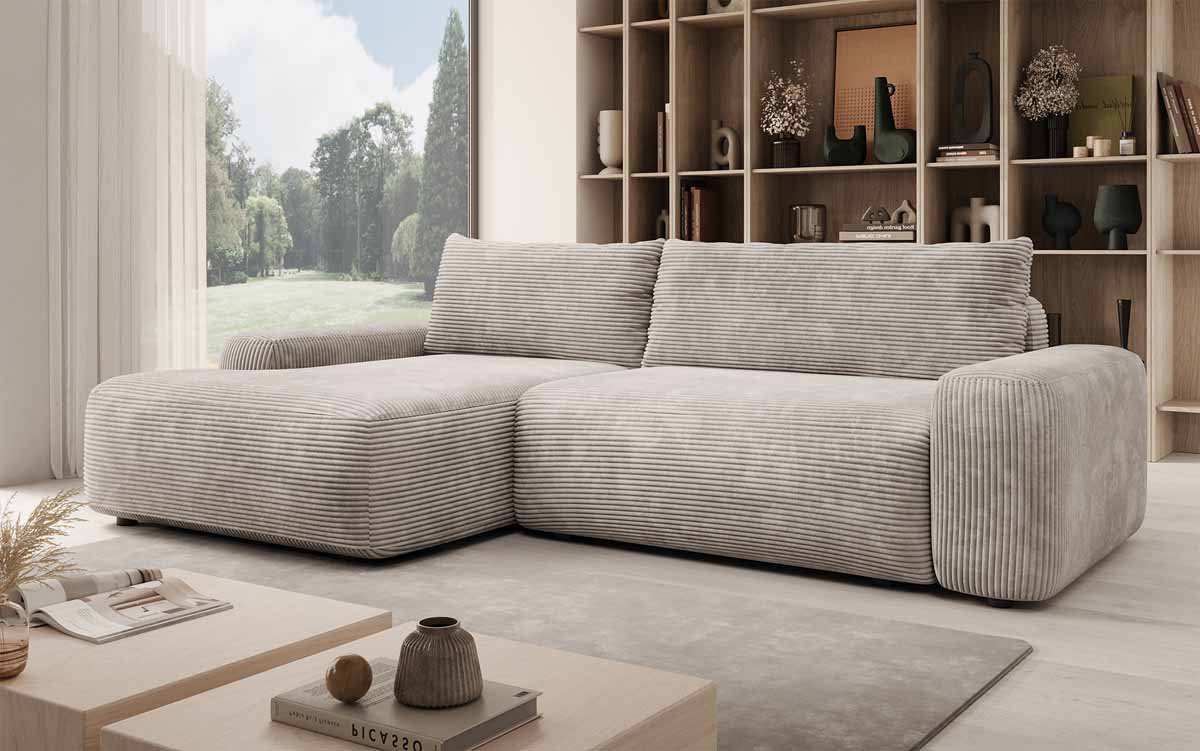 Luxuriöses Designer Sofa Luma: Multifunktionales Ecksofa mit Stauraum & Schlaffunktion