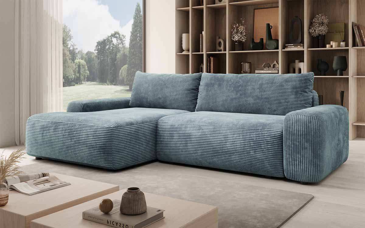 Luxuriöses Designer Sofa Luma: Multifunktionales Ecksofa mit Stauraum & Schlaffunktion