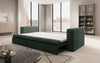 Luxuriöses Designer Cord Sofa Tilo mit Schlaf- und Klappfunktion, Stauraum-Option
