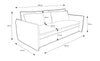 Tilo Slim Designer Cord Schlafsofa mit Klappfunktion und Integriertem Stauraum