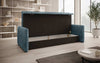 Tilo Slim Designer Cord Schlafsofa mit Klappfunktion und Integriertem Stauraum
