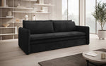 Lade das Bild in den Galerie-Viewer, Tilo Slim Designer Cord Schlafsofa mit Klappfunktion und Integriertem Stauraum
