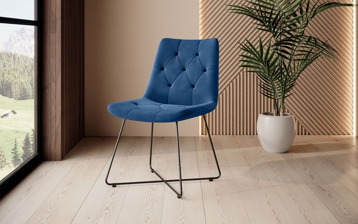 Luxuriöser Samt Esszimmerstuhl Portofino: Eleganz, Komfort und vielseitiges Design