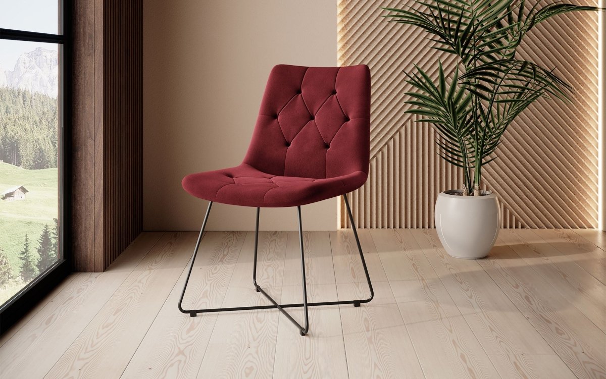 Luxuriöser Samt Esszimmerstuhl Portofino: Eleganz, Komfort und vielseitiges Design