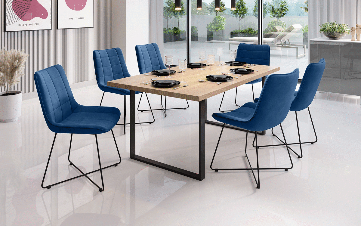 Volta Samt Designer Esszimmerstuhl: Komfortabel, Modern, Robust, Stilvolle Akzente