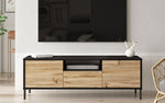 Lade das Bild in den Galerie-Viewer, Modernes Designer TV-Lowboard Cortino mit Stauraum, Eiche/Anthrazit, Elegantes Wohnzimmer Sideboard
