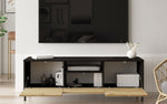 Lade das Bild in den Galerie-Viewer, Modernes Designer TV-Lowboard Cortino mit Stauraum, Eiche/Anthrazit, Elegantes Wohnzimmer Sideboard
