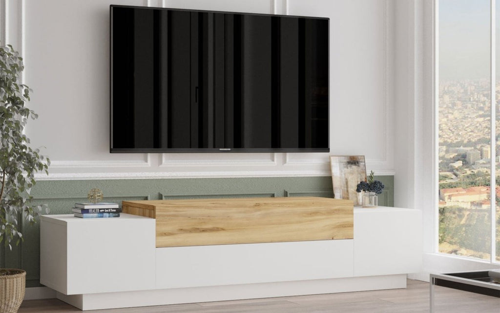 Elegantes Designer TV Lowboard Merlara mit viel Stauraum und modernem Stil