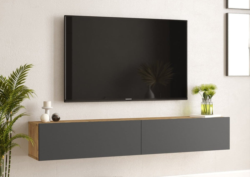 Designer TV Lowboard Banzi: Schwebendes, modernes Medienmöbel mit stilvollen Optionen