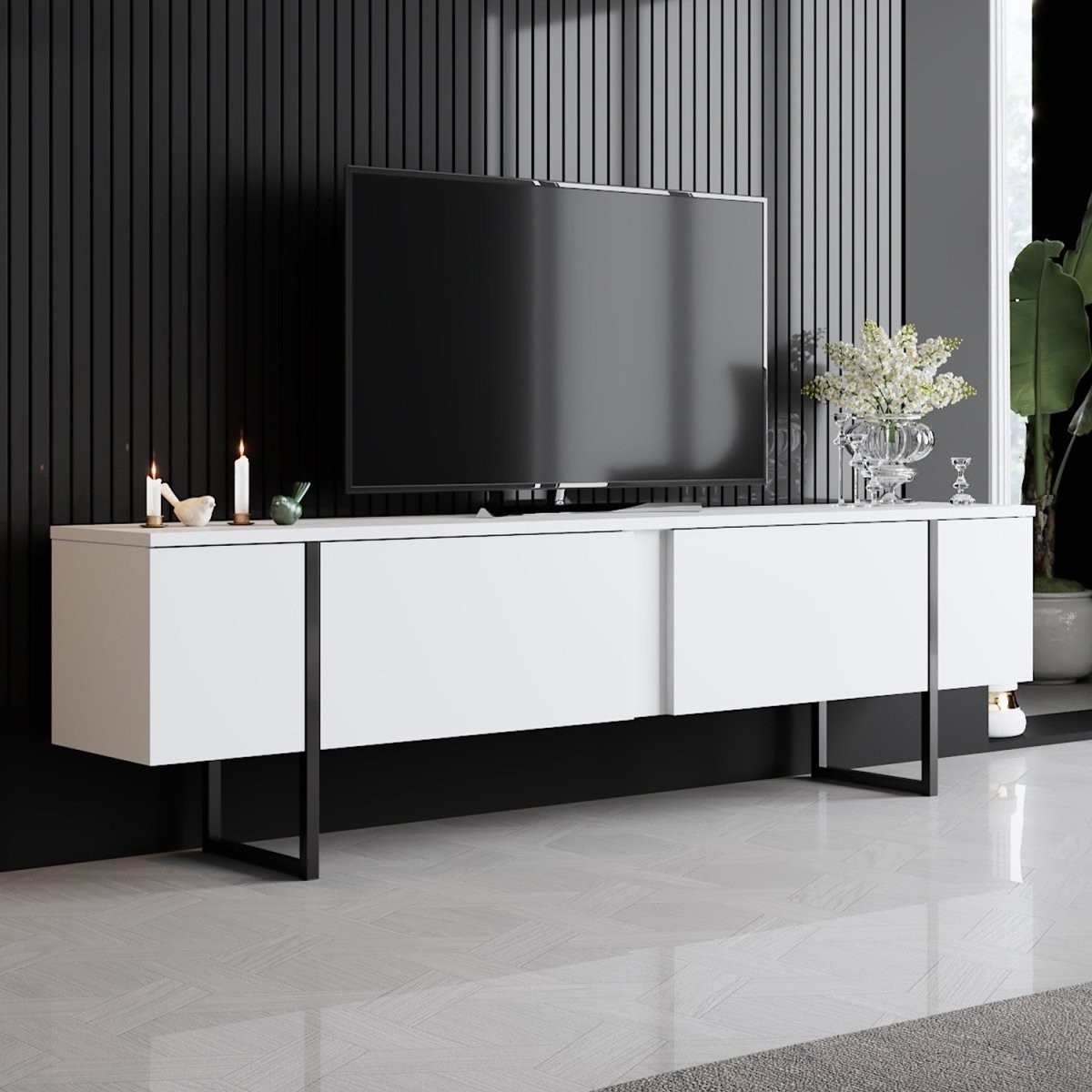 Modernes Designer TV Lowboard Lunano – Stilvolles Medienregal für Wohnzimmer