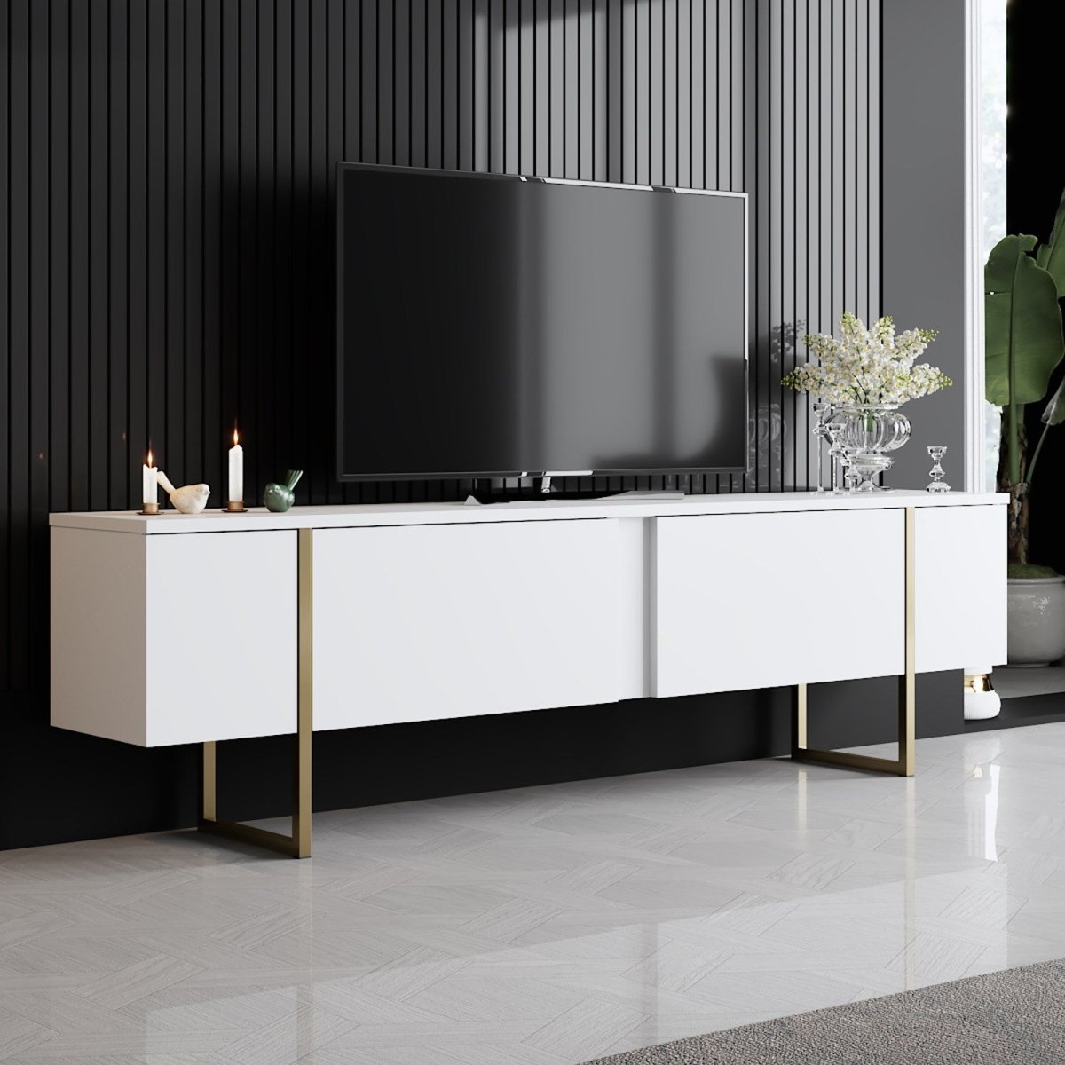 Modernes Designer TV Lowboard Lunano – Stilvolles Medienregal für Wohnzimmer