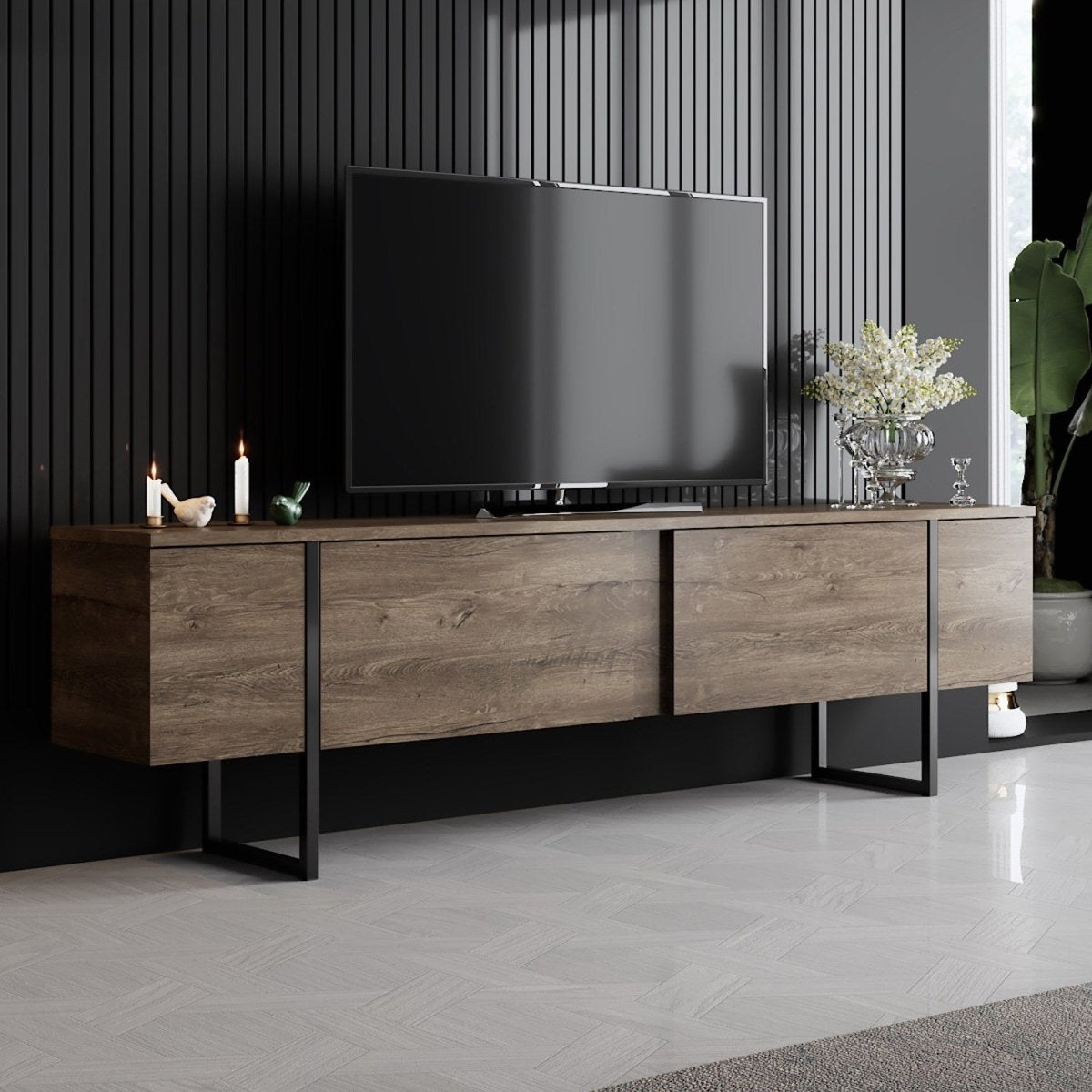 Modernes Designer TV Lowboard Lunano – Stilvolles Medienregal für Wohnzimmer