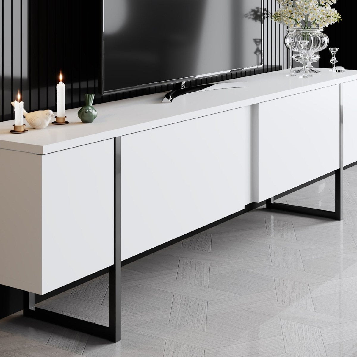 Modernes Designer TV Lowboard Lunano – Stilvolles Medienregal für Wohnzimmer