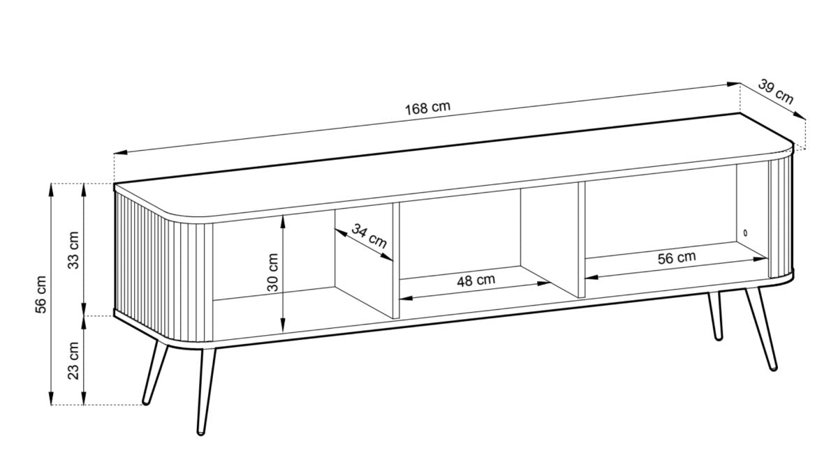 Elegantes Designer TV Lowboard Zelo: Modernes Medienmöbel für Ihr Wohnzimmer