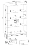 Nayra II Designer Glasvitrine mit LED-Beleuchtung – Ihre Luxus-Präsentationslösung