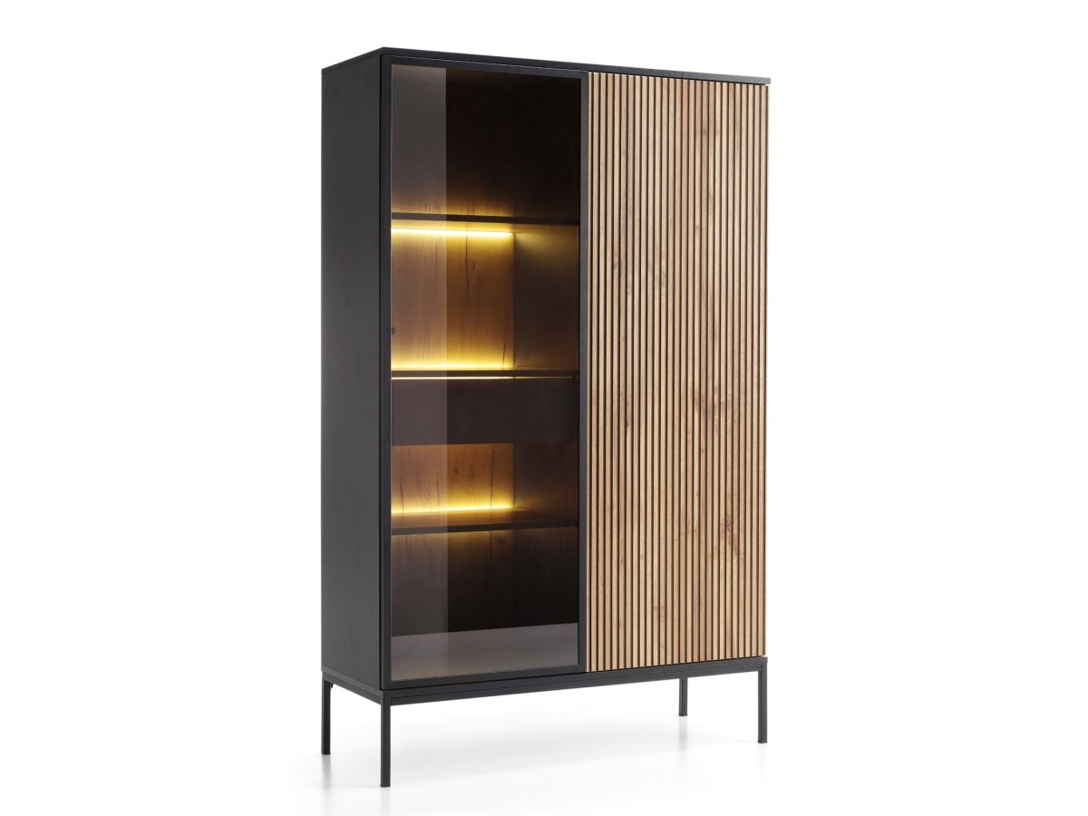 Nayra II Designer Glasvitrine mit LED-Beleuchtung – Ihre Luxus-Präsentationslösung