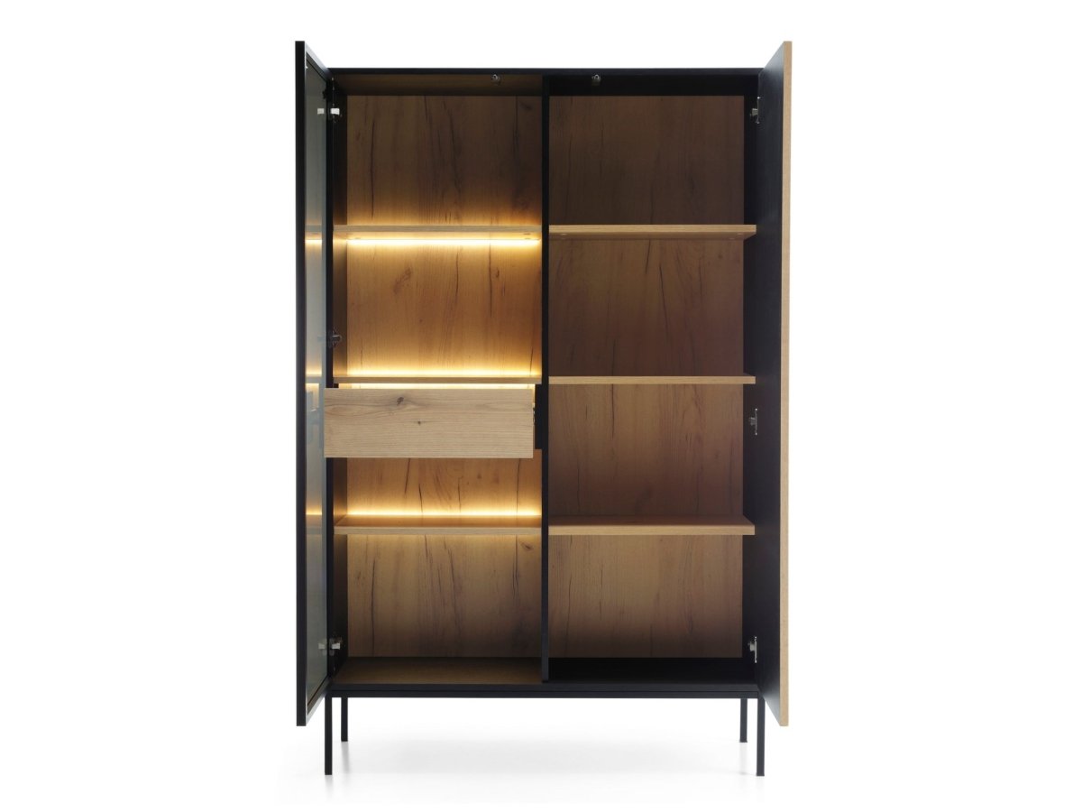 Nayra II Designer Glasvitrine mit LED-Beleuchtung – Ihre Luxus-Präsentationslösung