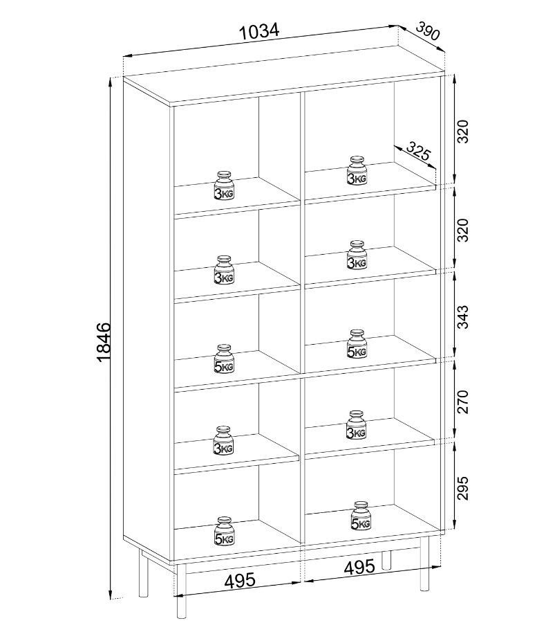 Luxuriöse Designer Vitrine Tokyo – Moderne Glasvitrine für stilvolle Präsentation