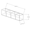 Modernes Designer Wandregal Miray: Schwarzes Metall, Walnuss-Optik, Vielseitige Ablage