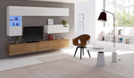Lade das Bild in den Galerie-Viewer, Cezanne Designer Wohnwand: Moderne LED TV-Möbel mit Push-to-Open &amp; Anpassbaren Farben
