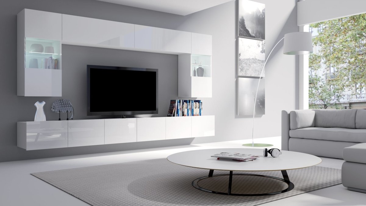 Luxuriöse Designer Wohnwand Da Vinci mit LED-Beleuchtung – Modern & Funktional