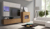 Elegante Designer Wohnwand Miro mit LED-Beleuchtung für modernes Wohnzimmer