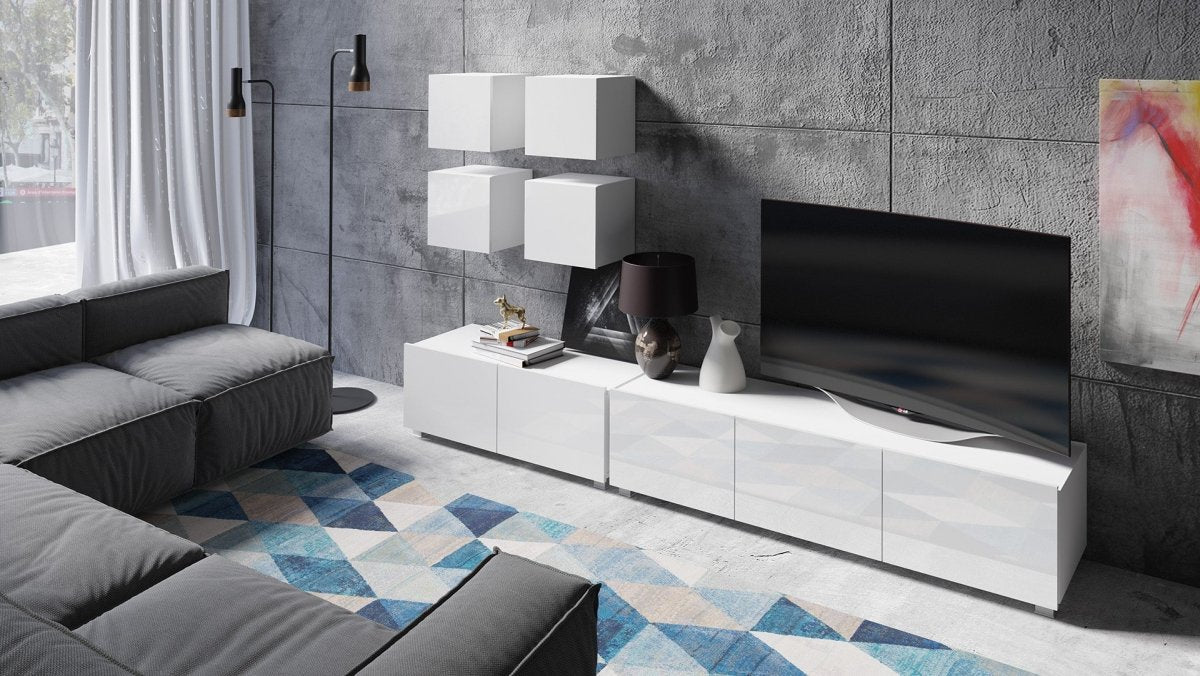 Puccini Luxus Designer Wohnwand: Modernes Schwebendes Stauraumsystem für Stilvolles Wohnen