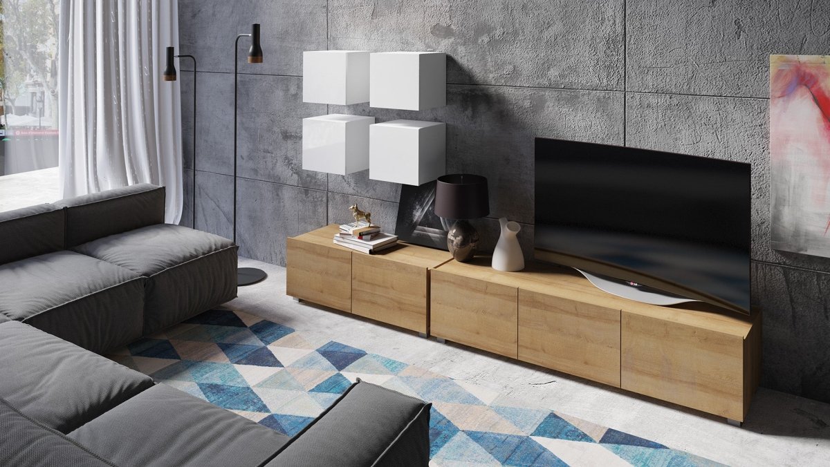 Puccini Luxus Designer Wohnwand: Modernes Schwebendes Stauraumsystem für Stilvolles Wohnen
