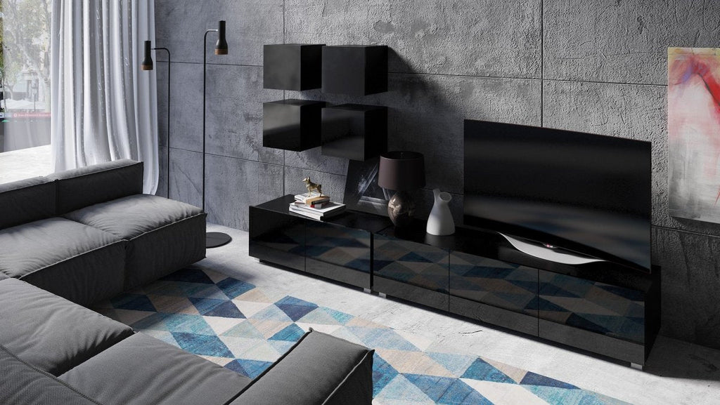 Puccini Luxus Designer Wohnwand: Modernes Schwebendes Stauraumsystem für Stilvolles Wohnen