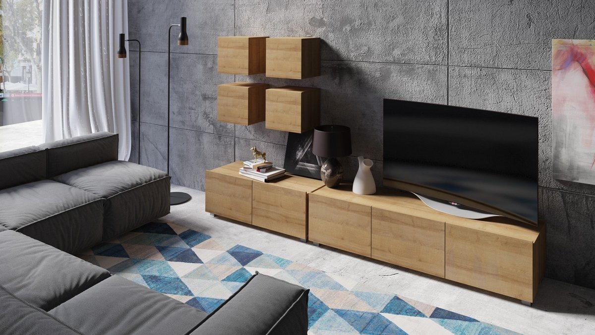 Puccini Luxus Designer Wohnwand: Modernes Schwebendes Stauraumsystem für Stilvolles Wohnen