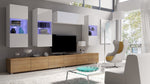 Lade das Bild in den Galerie-Viewer, Moderne Designer Wohnwand Ricardo mit LED-Beleuchtung – Elegantes Stauraumwunder für Ihr Zuhause
