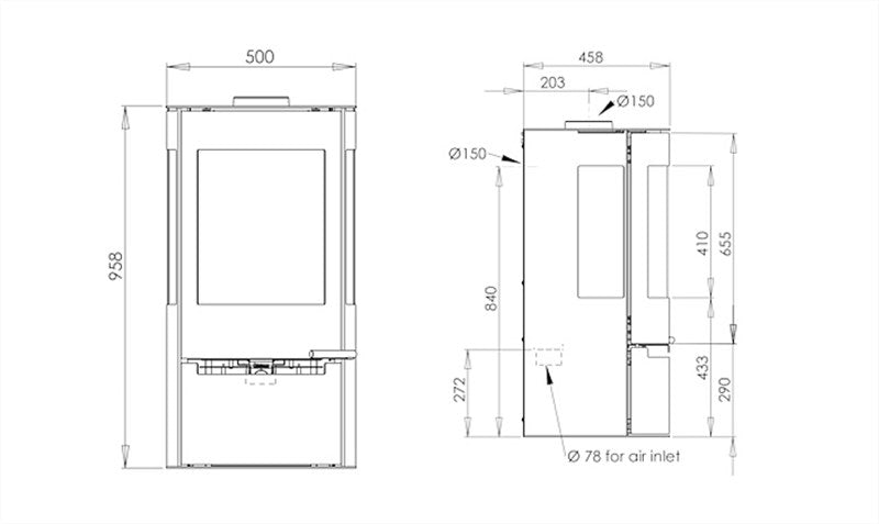 Aduro 9 Air luftdichter Holzofen – 6 kW, modernes Design
