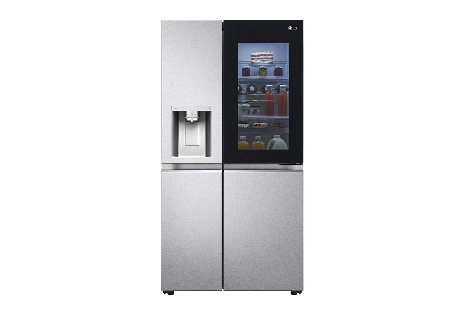 LG InstaView Side-by-Side Kühlschrank Door-in-Door, Eis- & Wasserspender, 628L Smart Inverter