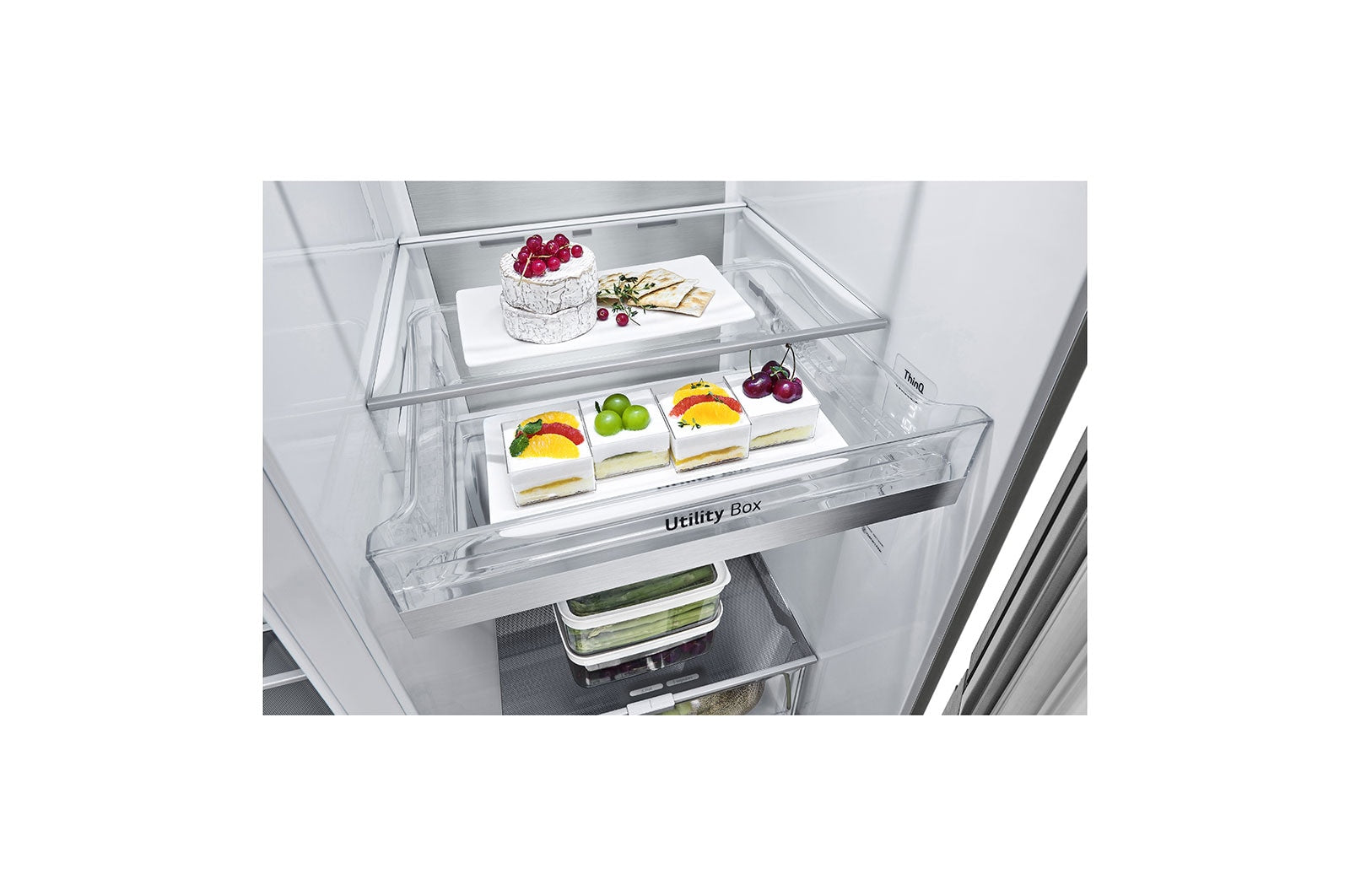 LG InstaView Side-by-Side Kühlschrank Door-in-Door, Eis- & Wasserspender, 628L Smart Inverter