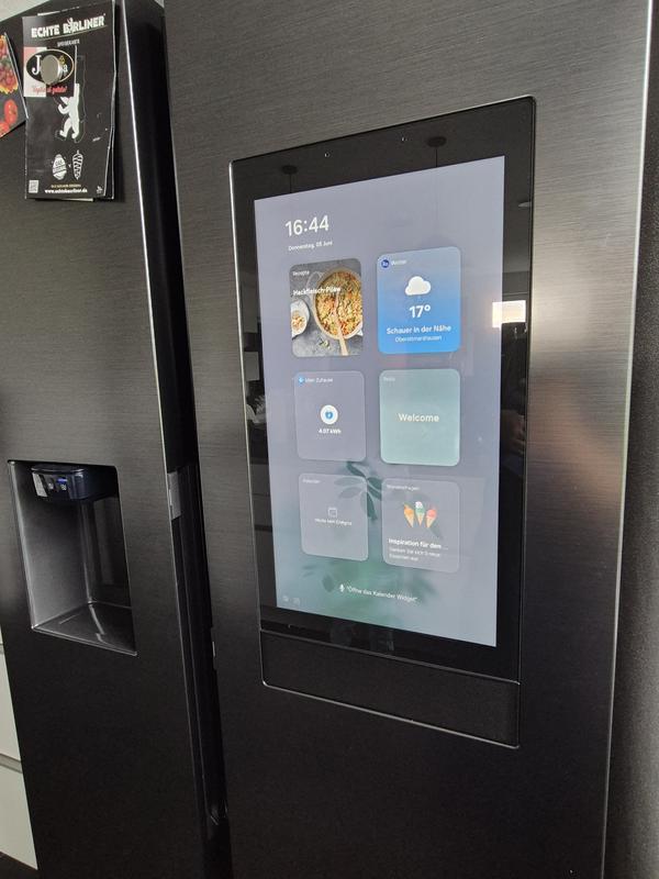 Samsung Family Hub Side-by-Side Kühlschrank 614L Schwarz AI Smart Eis-Wasserspender
