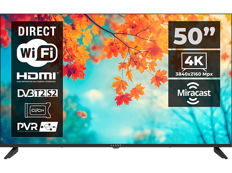 KIANO Elegance 50 Zoll 4K UHD Smart TV Android 11 DLED Fernseher