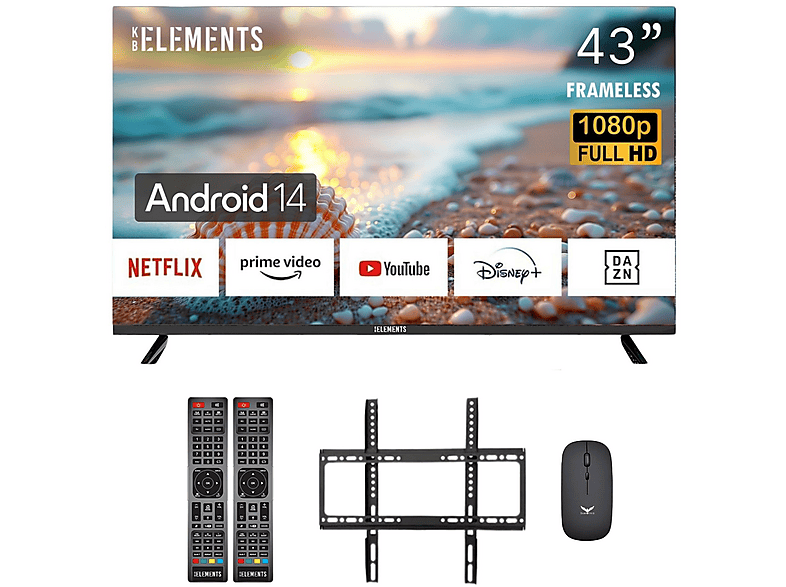 KB ELEMENTS ELT43DE14S: 43 Zoll Full HD Smart TV, Android 14