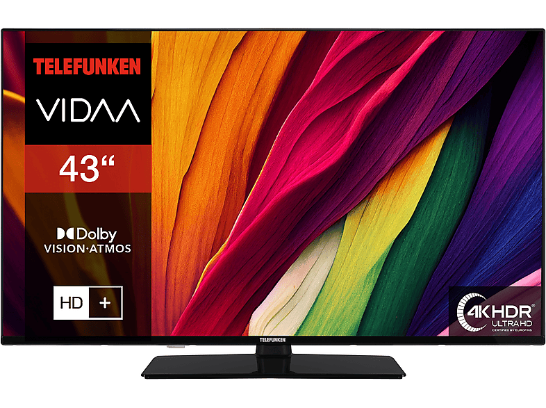 Telefunken XU43VP750M 4K UHD 43 Zoll Smart-TV: Brillantes Bild, VIDAA OS