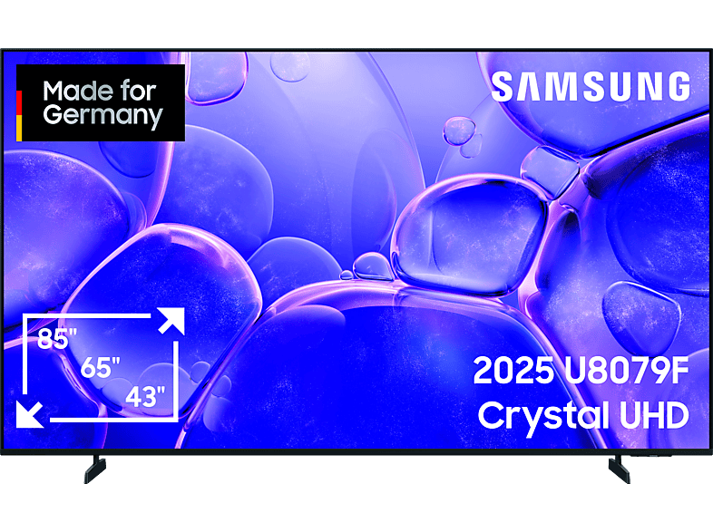Samsung GU65U8079F Crystal UHD 4K Smart TV 65 Zoll Tizen Hochauflösender Fernseher