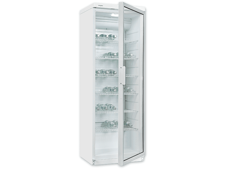 Exquisit GKS350-1 GT 280D Glas-Front Kühlschrank 320L Weiß