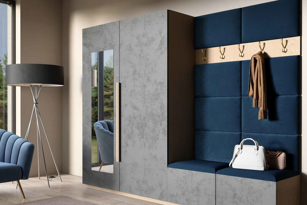 Luxuriöses Samt Gepolstertes Wandpaneel Set für Schlafzimmer, 100x200cm, Schallschutz