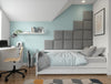 Luxuriöses Samt Gepolstertes Wandpaneel Set – Modernes Akustik Design für Schlafzimmer