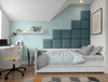 Luxuriöses Samt Gepolstertes Wandpaneel Set – Modernes Akustik Design für Schlafzimmer
